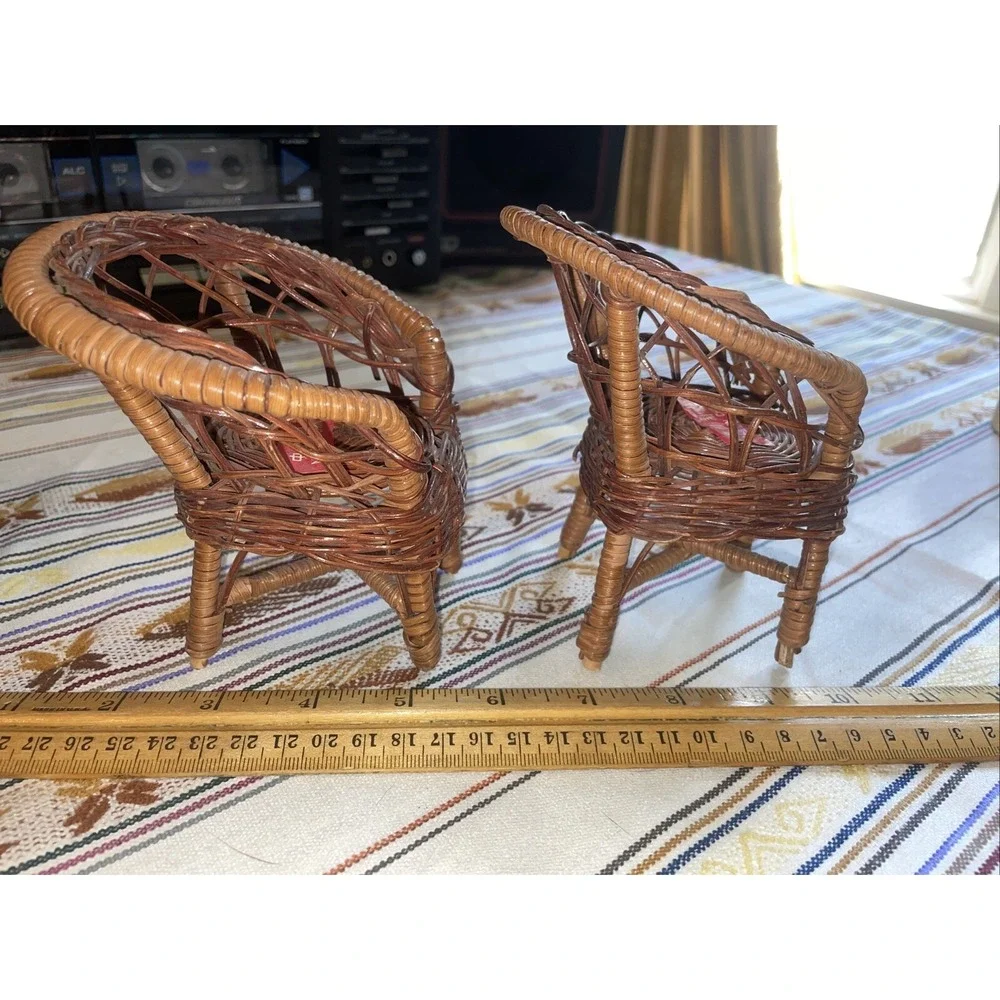 5 Piece Rattan Wicker‎ Doll Furniture Set